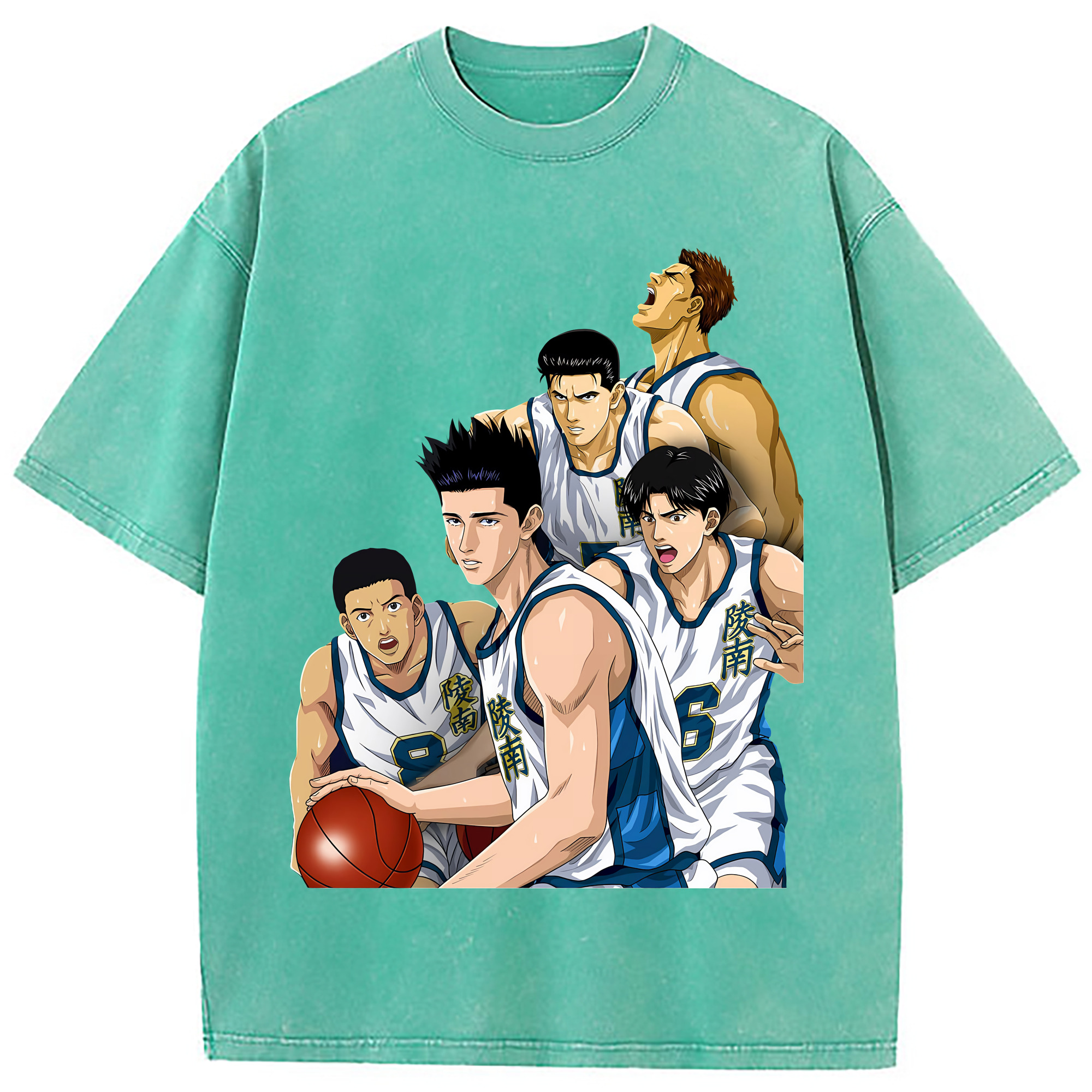 （画像用） SLAM DUNK／スラムダンク 綿100% ヴィンテージ風 半袖Tシャツ（フロントプリント）